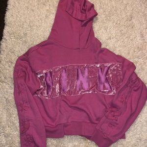 PINK cropped hoodie